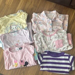 LOT of 6x Toddler Girl Pajama Sets all 100% Cotton Size 3-4T